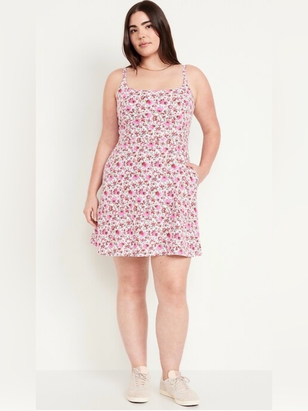 Old Navy Floral Linen Blend Sleeveless Cami Mini Dress